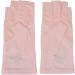 Anti UV Gloves for Gel Nail Lamp Manicure Gloves UV Protection Stretchy Breathable Fingerless Fiber Cotton Nail Lamp Gloves for Home Salon(Pink) - Buy Online on GoSupps.com