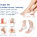 4PC Heel Cushions - Gel Inserts for Heel Spurs & Plantar Fasciitis - Silicone Pads & Socks for Pain Relief - White 2 Pairs - Buy Online on GoSupps.com