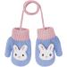 Girls Boys Cute Fox Knitting Short Full Finger Gloves Toddler Kids Winter Thermal Plush Lining Cycling Camping Gloves Mitten for 1-3 Yrs Blue/3d Rabbit - Buy Online on GoSupps.com