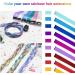 12 Pcs Colored Hair Extensions Colorful Clip in Hair Extensions 22 inch Synthetic Straight Hair Extensions for Kids Girls Women Cyan - Buy Online on GoSupps.com