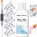 PEACECOLOR 60ML Slip Solution Cleanser Plus with Transparent False Nail Fixed Clip Dual End Nail Brush Kit for Poly Nail Gel Builder Nail Gel Home DIY Nail Art Use color 197 - Buy Online on GoSupps.com
