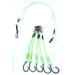 Deep Drop Fishing Rig, 5 Demon Circle 6/0 Hooks with Glow Sleeve, Deep Drop Snapper Rig