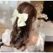 jklitio 4pc Oversized Bow Vintage Hair Clips with Spring Clips to Fix Hair Soft Satin Silk Ladies Hair Clips Ladies Hair Accessories for Christmas Everyday Party - Buy Online on GoSupps.com