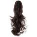 18 Medium Brown Curly Ponytail Extension Claw - Clip in Hairpiece for Women - Buy Online on GoSupps.com