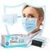 Virshields Medical Mundsprung - Type IIR BFE 99.98%/VFE 99.6% DIN EN 14683 Made in EU 50-2000 STK 3 -layer choice of color - op masks mouth and nose protection one -way mask one -way masks1 piece (1 pack) blue