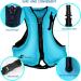 OMOUBOI Inflatable Snorkel Vest for Adults | Floatation Jacket for Diving, Surfing & Swimming | Blue | 90-220lbs - Buy Online on GoSupps.com