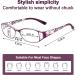 Sangaime Anti Blue Light Reading Glasses for Women & Men - Stylish Purple 1.5x Computer Glasses with Patterned Design - Buy Online on GoSupps.com