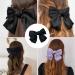 Bow Hair Clip 2PCS Hair Bows for Women Big Bowknot Hairpin French Bow Hair Clips with Ribbon Solid Color Hair Barrette Hair Bow Clips Soft Satin Silky Hair Bows for Women Girls(Black+Purple) - Buy Online on GoSupps.com