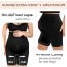 Bosaen Maternity Shapewear - High Waist Mid-Thigh Pregnancy Underwear for Belly Support - Non-Rolling, Seamless, and Prevents Thigh Chafing - Black, Size L - Buy Online on GoSupps.com