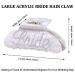 Bride Hair Claw Clip - White Acrylic Hair Accessory for Wedding, Bachelorette Party Favors & Bridal Shower Gifts - Buy Online on GoSupps.com