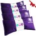 Happy Wraps Namaste Lavender Yoga Eye Pillows - Hot Cold Aromatherapy for Stress, Meditation, Spa, Relaxation Gifts - Set of 4 - Purple Cotton