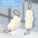 Toplive Bath Shower Loofah Sponge Set - Exfoliating Back Scrubber for Women and Men (White) - Buy Online on GoSupps.com