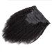 14 Inch Afro Kinky Curly Clip In Human Hair Extensions | Brazilian Virgin Hair for Black Women | Double Weft 4B 4C Kinky Curly Clip Ins (70g Natural Color) - Buy Online on GoSupps.com