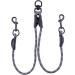 Floxic Dew Double Dog Leash - Reflective Stretchable & Hog-Free for Small to Medium Dogs - Gray/Orange 8mm - Perfect Coupling Leash for 2 Dogs - Buy Online on GoSupps.com