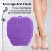 Non-Slip Shower Foot Scrubber Mat with Silicone Brush - Purple - Buy Online on GoSupps.com