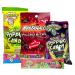 War-heads Sour Popping Candy Apple Watermelon and Raspberry Sour Taffy 2in1 Tropical Strawberry 2in1 Colors and Flavors and Hot Tamales Filled Pop Variety Pack (Pack of 01)