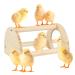 Cubolar Pine Chicken Perch with Mirror, Strong Chick Jungle Gym Roosting Bar, Chicken Toys for Coop and Brooder, Training Perch Toys for Large Bird, Parrot, Macaw, Hens SMALL