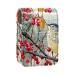 Travel Lipstick Organizer Case Lipstick Case Portable Makeup Bag With Mirror Watercolor Red Tree Leaves Bird R306x6iedn