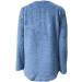 AMhomely Women's Plus Size Teddy Fleece Hooded Jumper - V Neck Pullover Sweatshirt in Blue - 3XL - Buy Online on GoSupps.com