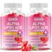 GGMMUU 2 Pack Alpha Lipoic Acid Gummies 600mg High Absorption Chewable ALA Supplement Raspberry Flavor Vegan Sugar Free 120 Count
