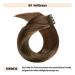 Shop 35cm-55cm Clip In Extensions - 10PCs 120g 100% Remy Real Hair - Light Brown (6#) for Smooth Hair Parts - Buy Online on GoSupps.com
