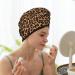 Leopard Print Hair Towel Wrap - Microfiber Absorbent Drying Cap for Curly Long Thick Hair - Buy Online on GoSupps.com