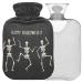 NAANLE HAPPY HALLOWEEEN hot water bottle with reference transparent hot water bottle Handfoot Warmer Heading bag for pain relief heat and cold therapy 1L
