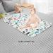 75x120cm 3-Layer Baby Urine Pad | Portable Breathable Nappy Liner | Waterproof Diaper Changing Mat | Green Dinosaur Print - Buy Online on GoSupps.com