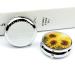 Buy Round Pill Box with Yellow Sunflowers Print | 3 Compartment Decorative Metal Organizer | Portable Pocket Pill Case - Style-12 - Buy Online on GoSupps.com
