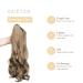 Gairyan 50cm Ashblond Curly Ponytail Extensions | Long Wavy Claw Clip-In Hairpieces for Women - Synthetic Hair Braid - Buy Online on GoSupps.com