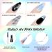 U-Shinein Metallic Painting Gel Nail Art 3D Mirror Effect Gel Nail Polish Painted Drawing Gel Build in Thin Brush Soak Off Silver Gel for Salon Home DIY Manicure Laser Silver - Buy Online on GoSupps.com