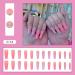 48pcs (2pack) Pink and Purple Gradient Long Press On Nails French Fake Nail Tips DIY Arylic False Nail Tips False Nails Pink Crystal Press Nails Ballerina - Buy Online on GoSupps.com