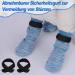 Petloft Anti-Slip Dog Socks - 4 Pack Indoor Slide-Resistant Socks for Small & Medium Dogs Cats Puppies | Adjustable Fastening Tape | Light Blue Paw M - Buy Online on GoSupps.com