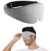 100% Blackout Eye Mask Cotton for Sleeping Alaska Bear Organic Bamboo Sleep Mask for Women Men Home/Travel/Yoga 0 Eye Pressure Naturally Hypoallergenic & Breathable Includes Earplugs Set(Silver)