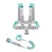 TOPWAYS 2in1 Toddler Anti Lost Leash Baby Reins Walking Harness and Anti Lost Safety Wrist Link Belt with Car Seat Anti Escape Chest Clip (Green 2 Meters)