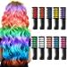 10 Colors Hair Chalk Combs for Girls Kids Temporary Bright Coloured Hair Chalk Comb Set on Birthday DIY Cosplay Christmas Party Washable Hair Chalk Dye Gifts Safe for Kids Teen Adults