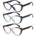 Shop EYEURL 3 Pack Cat Eye Reading Glasses - Blue Light Blocking Rhinestone Coating Spring Hinges +2.50 Magnification - Stylish Eyewear for Women - Buy Online on GoSupps.com