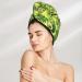 Hair Towel Wrap for Quick Drying | Button Towel Turban - Kiwi & Avocado Design - Buy Online on GoSupps.com