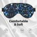 Buy Blue Butterflies White Flowers Print Unisex Eye Mask | Soft & Comfortable Light-Blocking Sleep Mask for Better Sleep - Buy Online on GoSupps.com
