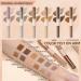 6Pcs Liquid Glitter Matte Eyeshadow Set - Neutral Brown 2 in 1 Eyeliner & Cream Quick Dry Long Lasting Shimmer Makeup for Easy Application - Buy Online on GoSupps.com