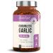 Odourless Garlic Capsules - High Strength 30 000mg - 180 Deodourised Garlic Oil Softgels High in Allicin Garlic Supplement - 100% Natural Cold Pressed Garlic Tablets Immune Support - Made in UK