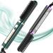 DESIPESI Ionic Hair Straightener Brush - Dry and Wet Straightening Brush with 20 Seconds Quick Heating &5 Heating Levels Keeps Hair for Frizz-Free Silky Hair, Anti-Scald & Auto-Off Safe (Black)