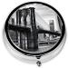 Brooklyn Bridge Mini Round Pill Box | 3 Compartment Travel Organizer | Portable Medicine Case for Home & Office - Buy Online on GoSupps.com