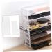 PRETYZOOM Cosmetic Storage Box Storage Drawers Desk Storage Drawer Makeup Palettes Organizers Eye Shadow Blush Transparent 24x23x6.5cm - Buy Online on GoSupps.com