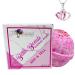Jewelry Bath Bomb with Heart Necklace - XL- Made in USA (Kiss Kiss) Kiss & Tell