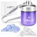 Ear Plugs for Sleeping by LaloLab | 2 Sizes Comfortable Reusable Noise Cancelling Earplugs for Sleep & Snoring  Travel  Work | Up to 28 dB NRR | Case & Gift Box | 2 Pairs  Medium & Small Sizes 5 Count (Pack of 1)