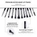 MSQ 12PCS Eye Makeup Brush Set - Professional Eyeshadow & Concealer Brushes for Flawless Makeup Application - Black - Buy Online on GoSupps.com