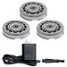 SH90 Replacement Heads Compatible with Philips Norelco 9000 Replacement Heads Series 9000(S9xxx) 8000(S8xxx) Electric Razor Shaver Upgrade SH90 Blades for Philips Shaver 9000 3 Pcs & Charger sh90-3p