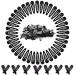 60Pcs Snap Hair Clips 2Inch Girls Hair Clips Metal BB Barrettes for Kids Girls Women Accessories (Black)