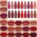 WENJLYJ 18 PCS Pill Lipstick Capsules Mini Matte Capsule Lip Stick Set Pill Shaped Lip Gloss Lip Stain Long Lasting Waterproof Non-staining Cup Mini Velvet Lipstick Set for Women 18p